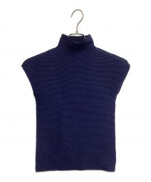 me ISSEY MIYAKE（ミーイッセイ ミヤケ）の古着「半袖カットソー」｜ネイビー