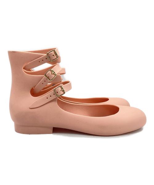 Vivienne Westwood ANGLOMANIA（ヴィヴィアンウエストウッドアングロマニア）VIVIENNE WESTWOOD ANGLOMANIA (ヴィヴィアンウエストウッドアングロマニア) melissa (メリッサ) アンクルストラップラバーパンプス ピンク サイズ:24.5の古着・服飾アイテム
