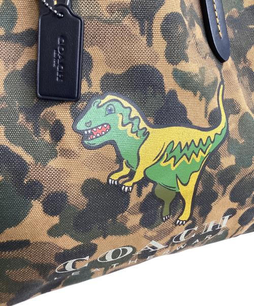 COACH（コーチ）COACH (コーチ) トートバッグ ブラウン×オリーブの古着・服飾アイテム