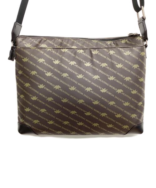 HUNTING WORLD（ハンティングワールド）HUNTING WORLD (ハンティングワールド) ショルダーバッグ ブラウン×ブラックの古着・服飾アイテム