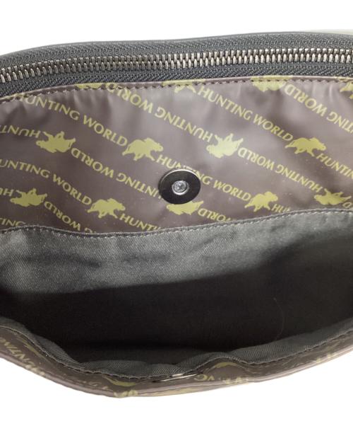 HUNTING WORLD（ハンティングワールド）HUNTING WORLD (ハンティングワールド) ショルダーバッグ ブラウン×ブラックの古着・服飾アイテム