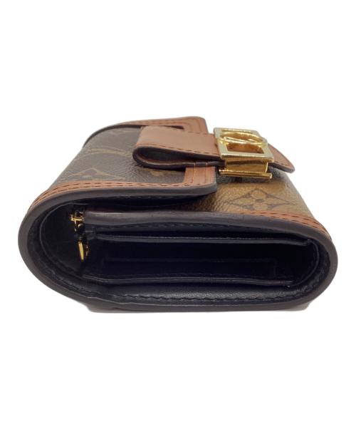 LOUIS VUITTON（ルイ ヴィトン）LOUIS VUITTON (ルイ ヴィトン) ポルトフォイユ・ドーフィーヌ コンパクト ブラック×ブラウンの古着・服飾アイテム
