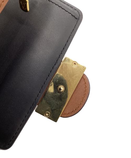 LOUIS VUITTON（ルイ ヴィトン）LOUIS VUITTON (ルイ ヴィトン) ポルトフォイユ・ドーフィーヌ コンパクト ブラック×ブラウンの古着・服飾アイテム