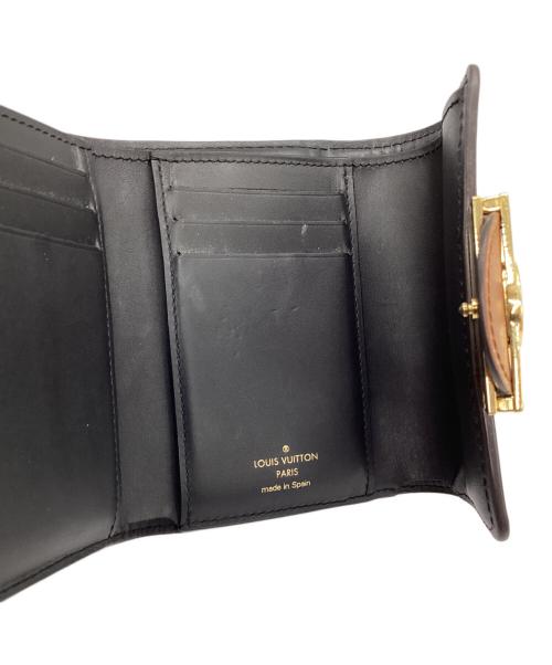 LOUIS VUITTON（ルイ ヴィトン）LOUIS VUITTON (ルイ ヴィトン) ポルトフォイユ・ドーフィーヌ コンパクト ブラック×ブラウンの古着・服飾アイテム