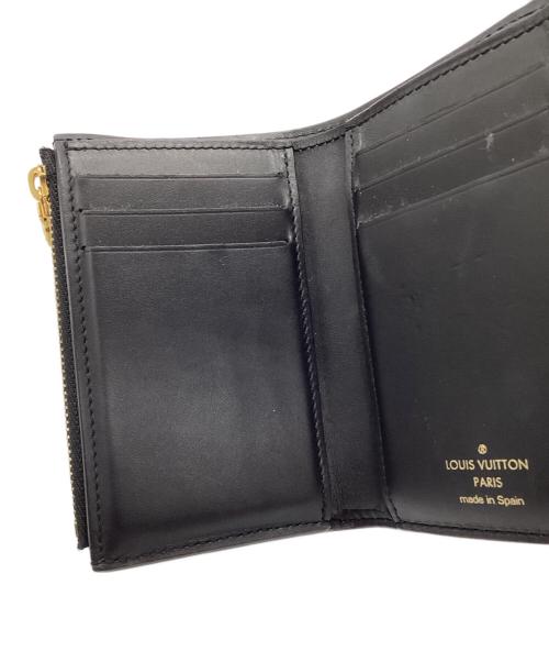 LOUIS VUITTON（ルイ ヴィトン）LOUIS VUITTON (ルイ ヴィトン) ポルトフォイユ・ドーフィーヌ コンパクト ブラック×ブラウンの古着・服飾アイテム