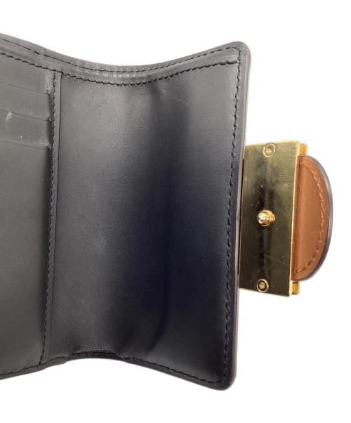 LOUIS VUITTON（ルイ ヴィトン）LOUIS VUITTON (ルイ ヴィトン) ポルトフォイユ・ドーフィーヌ コンパクト ブラック×ブラウンの古着・服飾アイテム