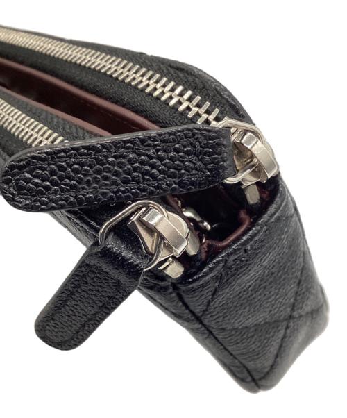 CHANEL（シャネル）CHANEL (シャネル) マトラッセ Wファスナーチェーンウォレット ブラックの古着・服飾アイテム