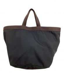 Herve Chapelier（エルベシャプリエ）の古着「船形トートバッグ」｜ブラック×ブラウン