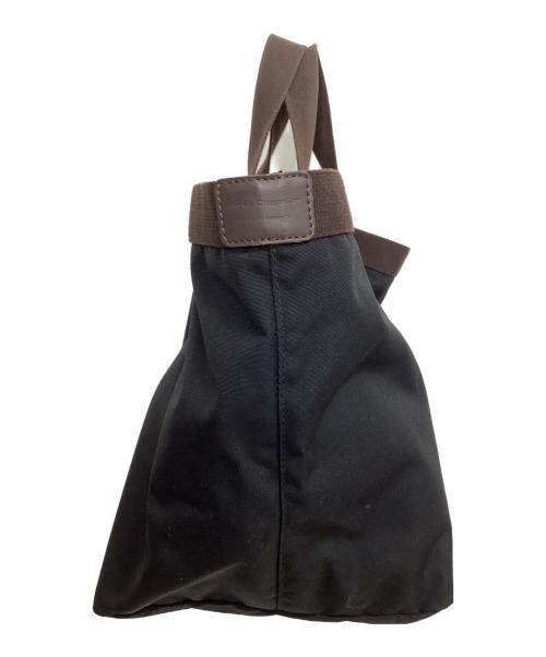 Herve Chapelier（エルベシャプリエ）Herve Chapelier (エルベシャプリエ) 船形トートバッグ ブラック×ブラウンの古着・服飾アイテム