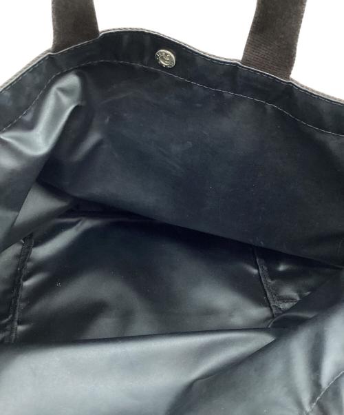 Herve Chapelier（エルベシャプリエ）Herve Chapelier (エルベシャプリエ) 船形トートバッグ ブラック×ブラウンの古着・服飾アイテム