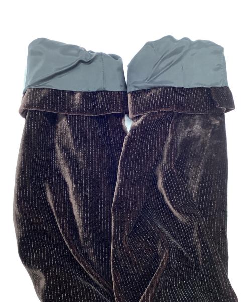 EMPORIO ARMANI（エンポリオアルマーニ）EMPORIO ARMANI (エンポリオアルマーニ) ベロアテーラードジャケット ダークブラウン サイズ:50の古着・服飾アイテム