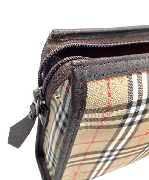 Burberry's（バーバリー）Burberry's (バーバリー) クラッチバッグ ブラウン×ベージュの古着・服飾アイテム
