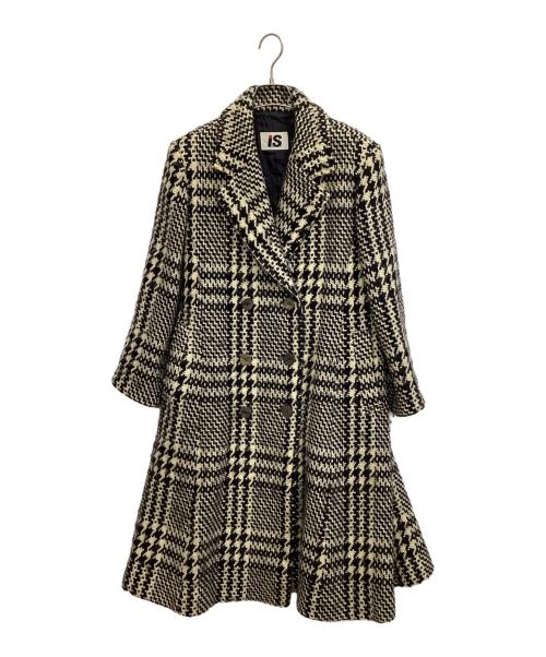 ISSEY MIYAKE（イッセイミヤケ）ISSEY MIYAKE (イッセイミヤケ) ウールコート ブラック×ホワイト サイズ:SIZE9の古着・服飾アイテム