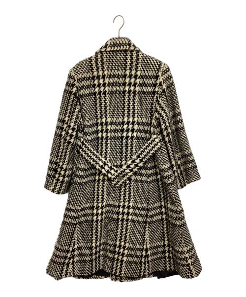 ISSEY MIYAKE（イッセイミヤケ）ISSEY MIYAKE (イッセイミヤケ) ウールコート ブラック×ホワイト サイズ:SIZE9の古着・服飾アイテム