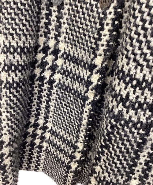 ISSEY MIYAKE（イッセイミヤケ）ISSEY MIYAKE (イッセイミヤケ) ウールコート ブラック×ホワイト サイズ:SIZE9の古着・服飾アイテム