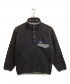 Patagoniaパタゴニア）の古着「シンチラスナップTプルオーバー」｜ブラック×グレー