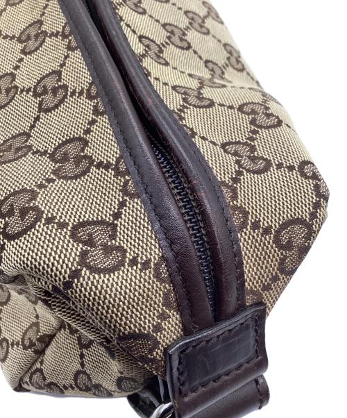 GUCCI（グッチ）GUCCI (グッチ) GGキャンバスポーチ ブラウンの古着・服飾アイテム