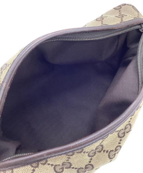 GUCCI（グッチ）GUCCI (グッチ) GGキャンバスポーチ ブラウンの古着・服飾アイテム