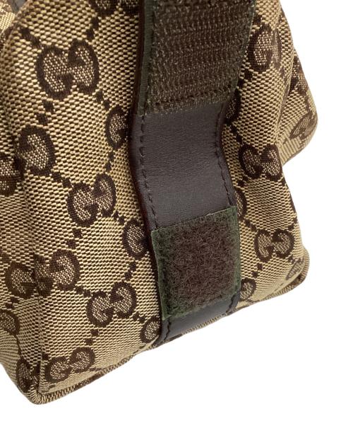 GUCCI（グッチ）GUCCI (グッチ) GGキャンバスポーチ ブラウンの古着・服飾アイテム