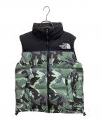 THE NORTH FACEザ ノース フェイス）の古着「ダウンベスト」｜ブラック×黄緑