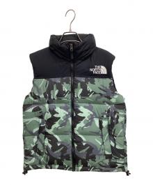 THE NORTH FACE（ザ ノース フェイス）の古着「ダウンベスト」｜ブラック×黄緑