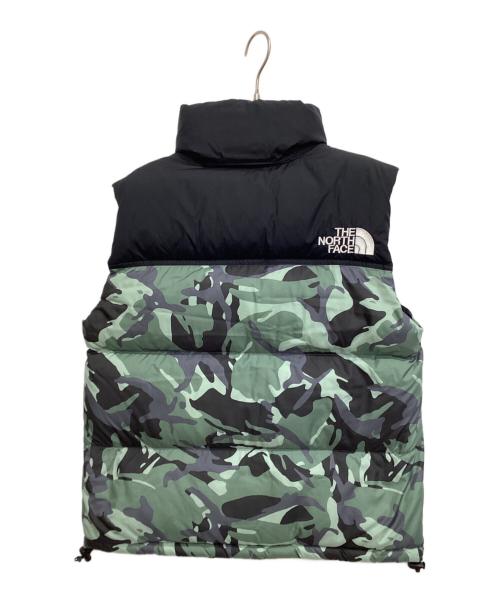 THE NORTH FACE（ザ ノース フェイス）THE NORTH FACE (ザ ノース フェイス) ダウンベスト ブラック×黄緑 サイズ:Sの古着・服飾アイテム