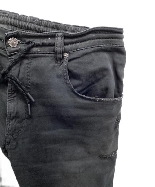 DIESEL（ディーゼル）DIESEL (ディーゼル) ダメージ加工デニムパンツ ブラック サイズ:81cm (W32)の古着・服飾アイテム