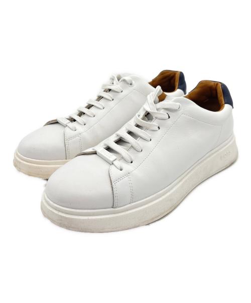 HUGO BOSS（ヒューゴ ボス）HUGO BOSS (ヒューゴ ボス) レザースニーカー ホワイト サイズ:26㎝の古着・服飾アイテム