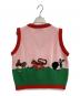 GUCCI (グッチ) ニットベスト グリーン×レッド×ピンク サイズ:L：20000円