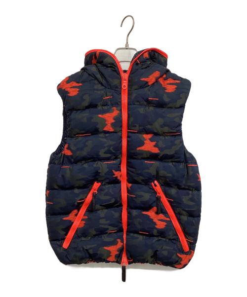 DUVETICA（デュベティカ）DUVETICA (デュベティカ) HYDROGEN (ハイドロゲン) ダウンベスト ネイビー×オレンジ サイズ:46の古着・服飾アイテム