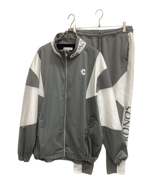 CRONOS（クロノス）CRONOS (クロノス) セットアップジャージ グレー×ホワイト サイズ:トップス L/ パンツ XLの古着・服飾アイテム
