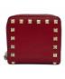 VALENTINO GARAVANI (ヴァレンティノ・ガラヴァーニ) スタッズコンパクトウォレット レッド：8000円