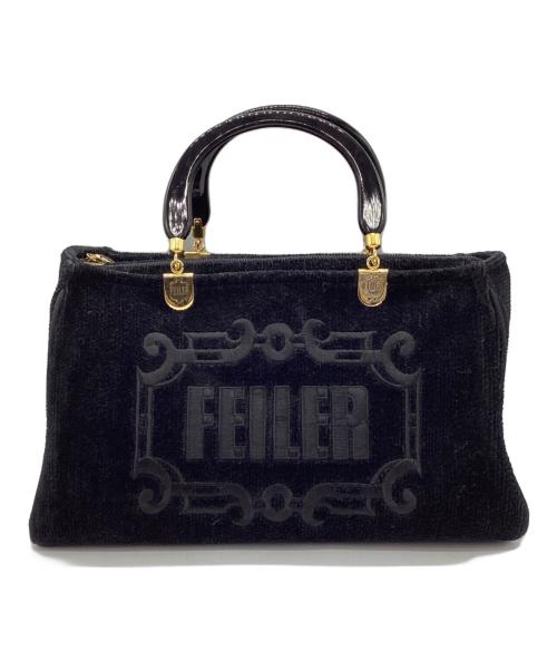FEILER（フェイラー）FEILER (フェイラー) ハンドバッグ ブラックの古着・服飾アイテム