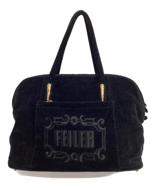 FEILER（フェイラー）FEILER (フェイラー) ビッグハンドバッグ ブラックの古着・服飾アイテム
