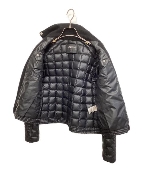 stussy（ステューシー）stussy (ステューシー) 切替ライダースダウンジャケット ブラック サイズ:Mの古着・服飾アイテム