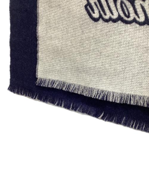 GUCCI（グッチ）GUCCI (グッチ) ウールマフラー ネイビー×ホワイトの古着・服飾アイテム