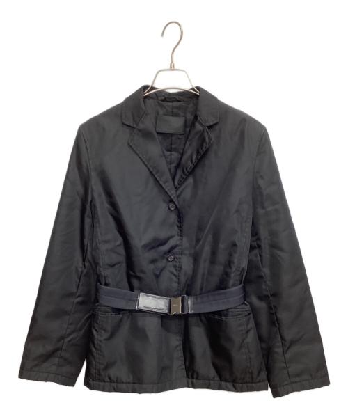 PRADA（プラダ）PRADA (プラダ) ベルトジャケット ブラック サイズ:40の古着・服飾アイテム