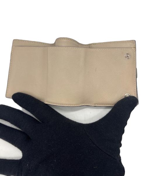 LOEWE（ロエベ）LOEWE (ロエベ) コンパクトウォレット 黄緑×ブラウンの古着・服飾アイテム