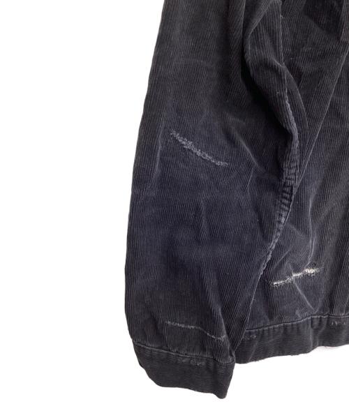 SEQUEL（シークエル）SEQUEL (シークエル) FRAGMENT DESIGN (フラグメントデザイン) DAMAGE CORDUROY JACKET ブラック サイズ:Mの古着・服飾アイテム