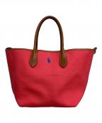POLO RALPH LAURENポロ・ラルフローレン）の古着「トートバッグ」｜レッド×キャメル