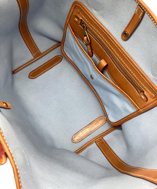 POLO RALPH LAUREN（ポロ・ラルフローレン）POLO RALPH LAUREN (ポロ・ラルフローレン) トートバッグ レッド×キャメルの古着・服飾アイテム