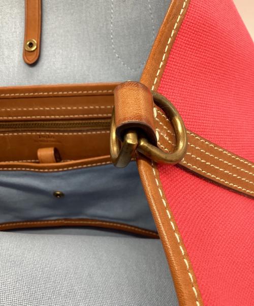 POLO RALPH LAUREN（ポロ・ラルフローレン）POLO RALPH LAUREN (ポロ・ラルフローレン) トートバッグ レッド×キャメルの古着・服飾アイテム