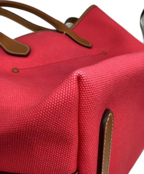 POLO RALPH LAUREN（ポロ・ラルフローレン）POLO RALPH LAUREN (ポロ・ラルフローレン) トートバッグ レッド×キャメルの古着・服飾アイテム