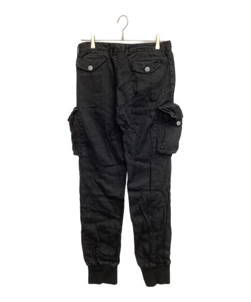 KAPITAL（キャピタル）KAPITAL (キャピタル) リネン混カーゴパンツ ブラック サイズ:Lの古着・服飾アイテム