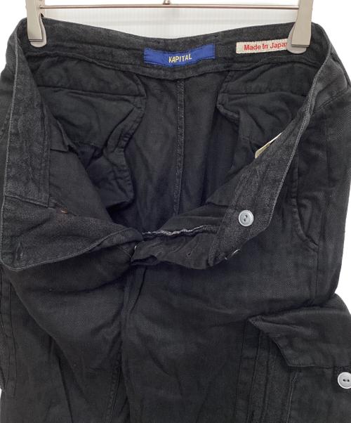 KAPITAL（キャピタル）KAPITAL (キャピタル) リネン混カーゴパンツ ブラック サイズ:Lの古着・服飾アイテム