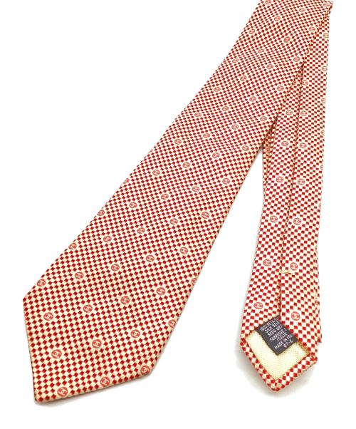 CHANEL（シャネル）CHANEL (シャネル) ネクタイ レッド×ベージュ サイズ:FREEの古着・服飾アイテム