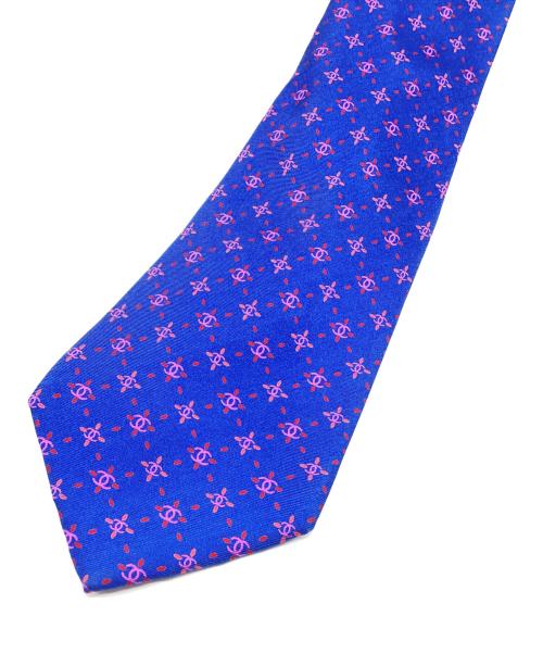 CHANEL（シャネル）CHANEL (シャネル) ネクタイ ブルー×パープル サイズ:FREEの古着・服飾アイテム