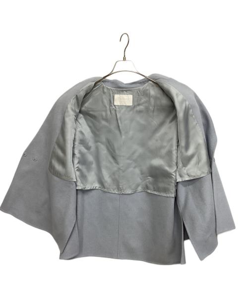 BALLSEY（ボールジィ）BALLSEY (ボールジィ) プレミアムウールリバー オープンカラーショートコート ブルー サイズ:36の古着・服飾アイテム