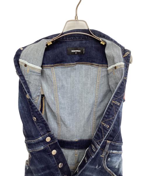 DSQUARED2（ディースクエアード）DSQUARED2 (ディースクエアード) ノースリーブワンピース ネイビー サイズ:40の古着・服飾アイテム