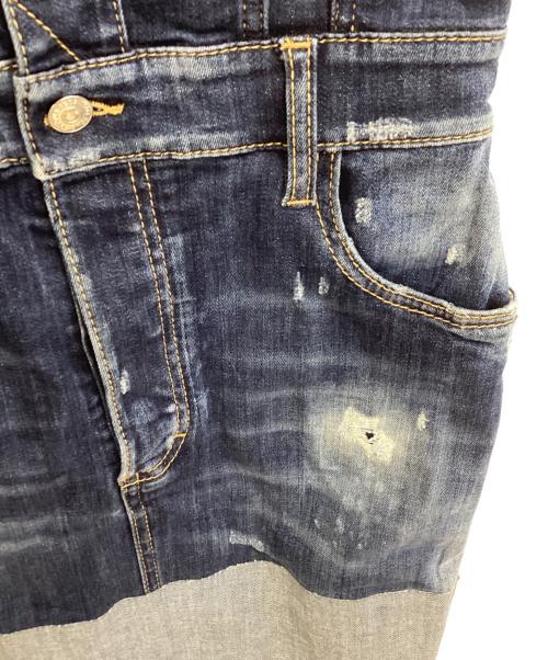 DSQUARED2（ディースクエアード）DSQUARED2 (ディースクエアード) ノースリーブワンピース ネイビー サイズ:40の古着・服飾アイテム